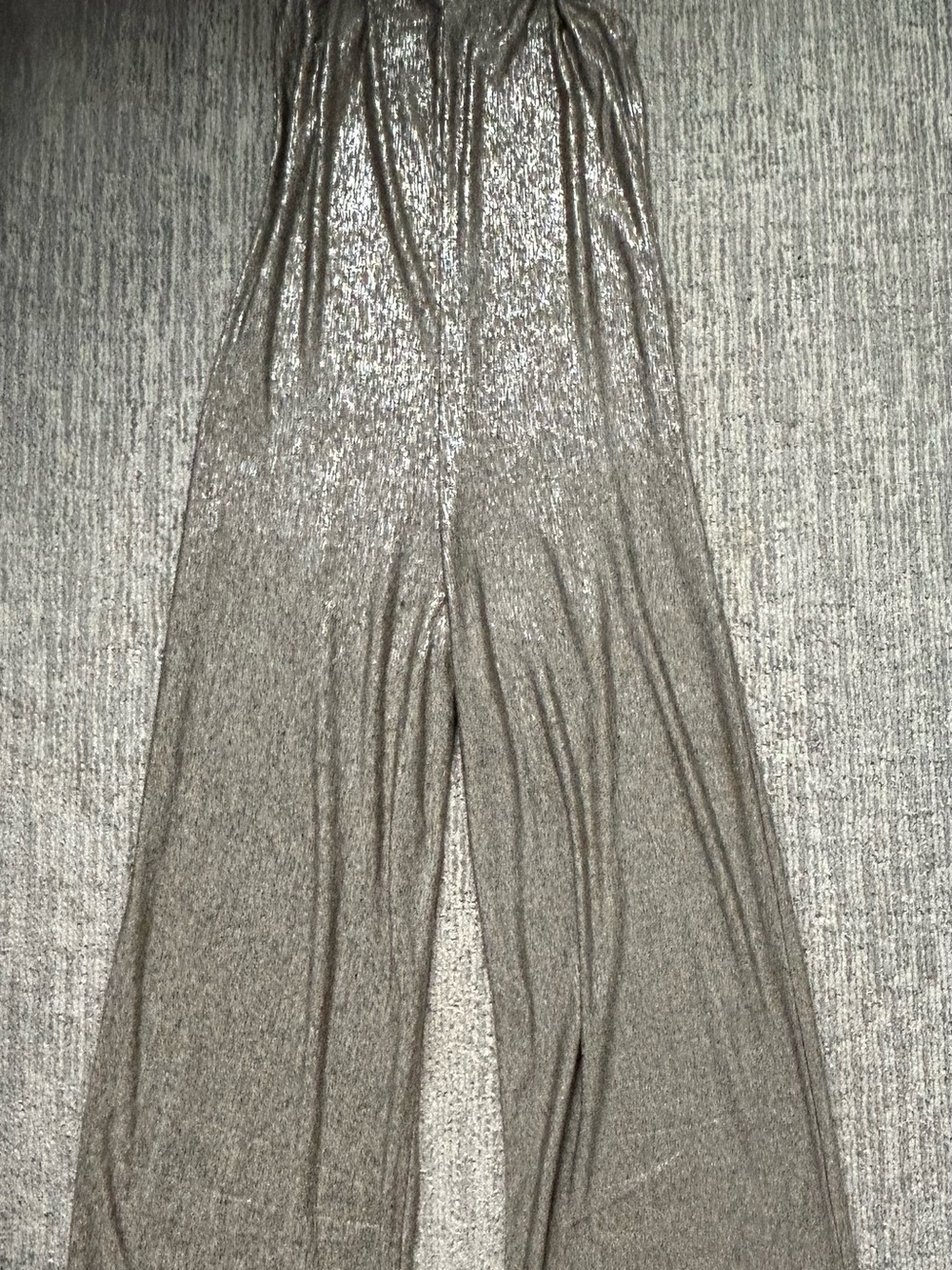 Metallic Wide-Leg Women’s Jumpsuit in Gold Taupe